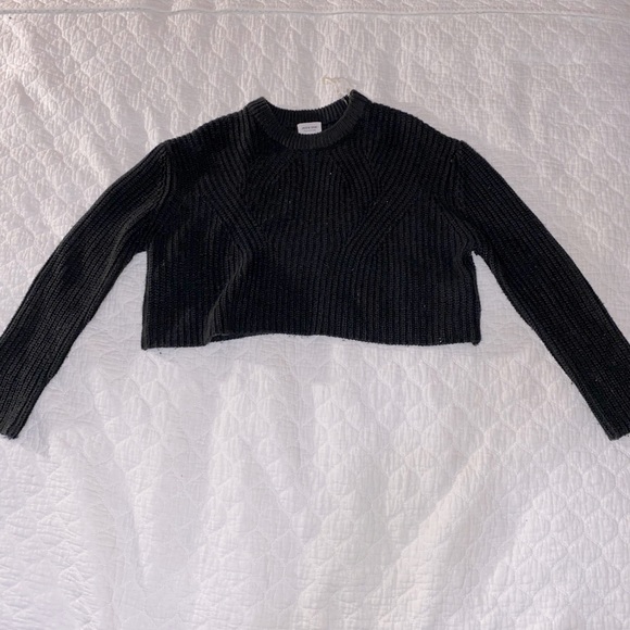 Black cropped sweater - Picture 1 of 2
